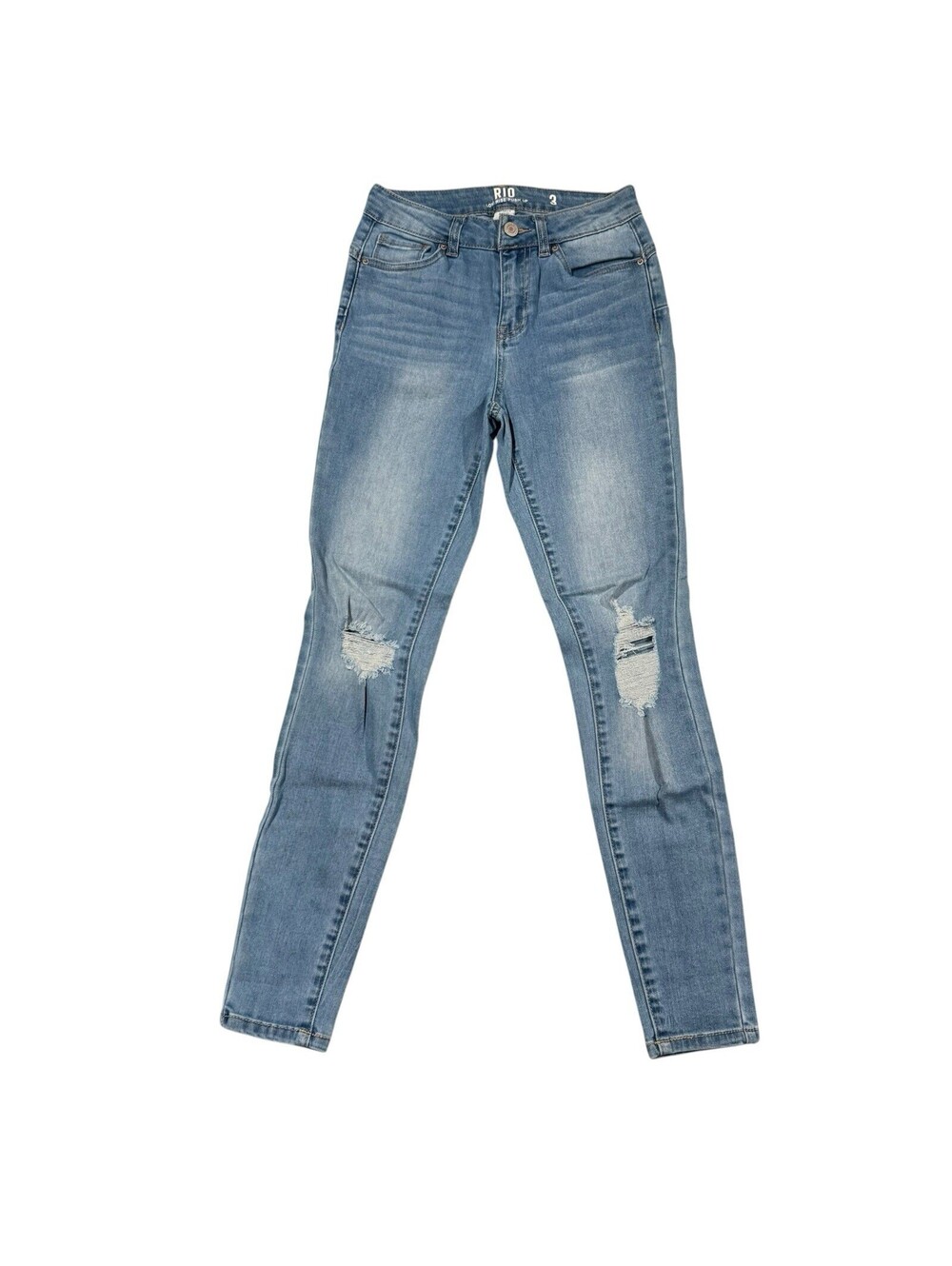Bluenotes RIO Low Rise Push Up Skinny Jeans Womens Size 3 W25 L27 Distressed
